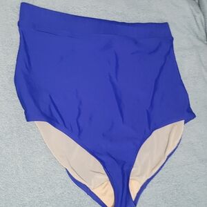 Cacique Blue High-Waisted Bikini Bottoms